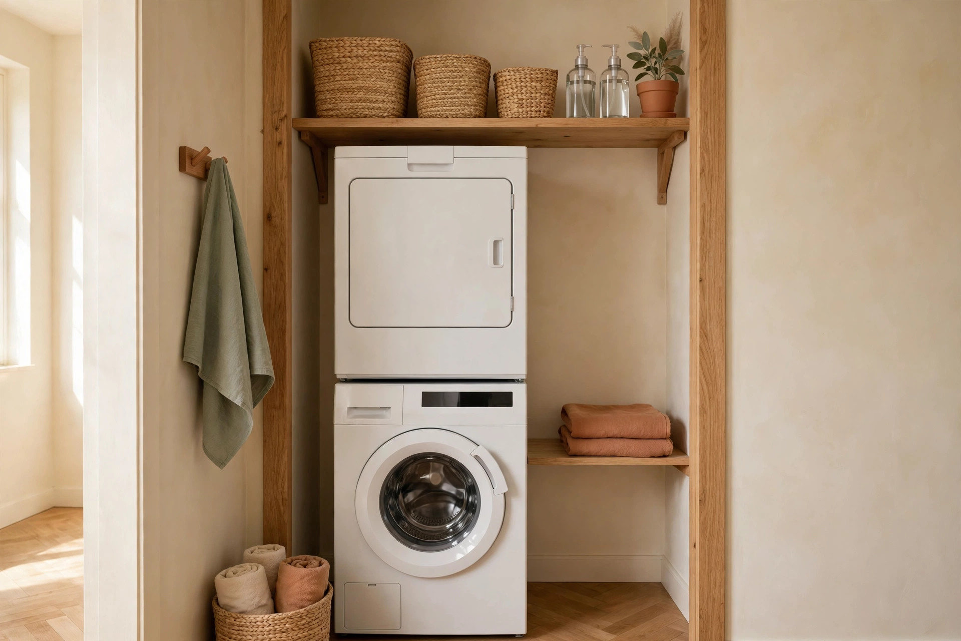 16 Small Laundry Closet Organization Ideas That Actually Fit