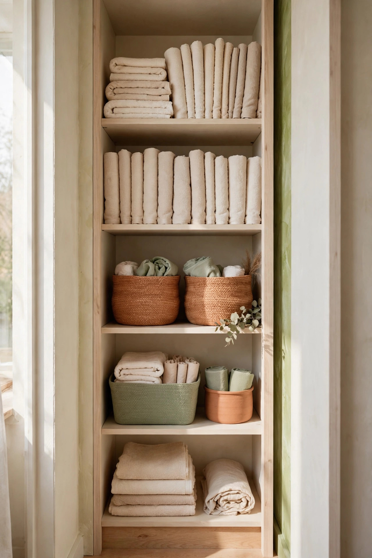 Tiny Linen Closet Organization Ideas